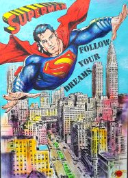 superman pop art comic galerie dsseldorf Gemlde Original