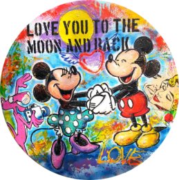 pop art comic Minnie and Mickey Mouse gemlde  leinwand moderne kunst dsseldorf