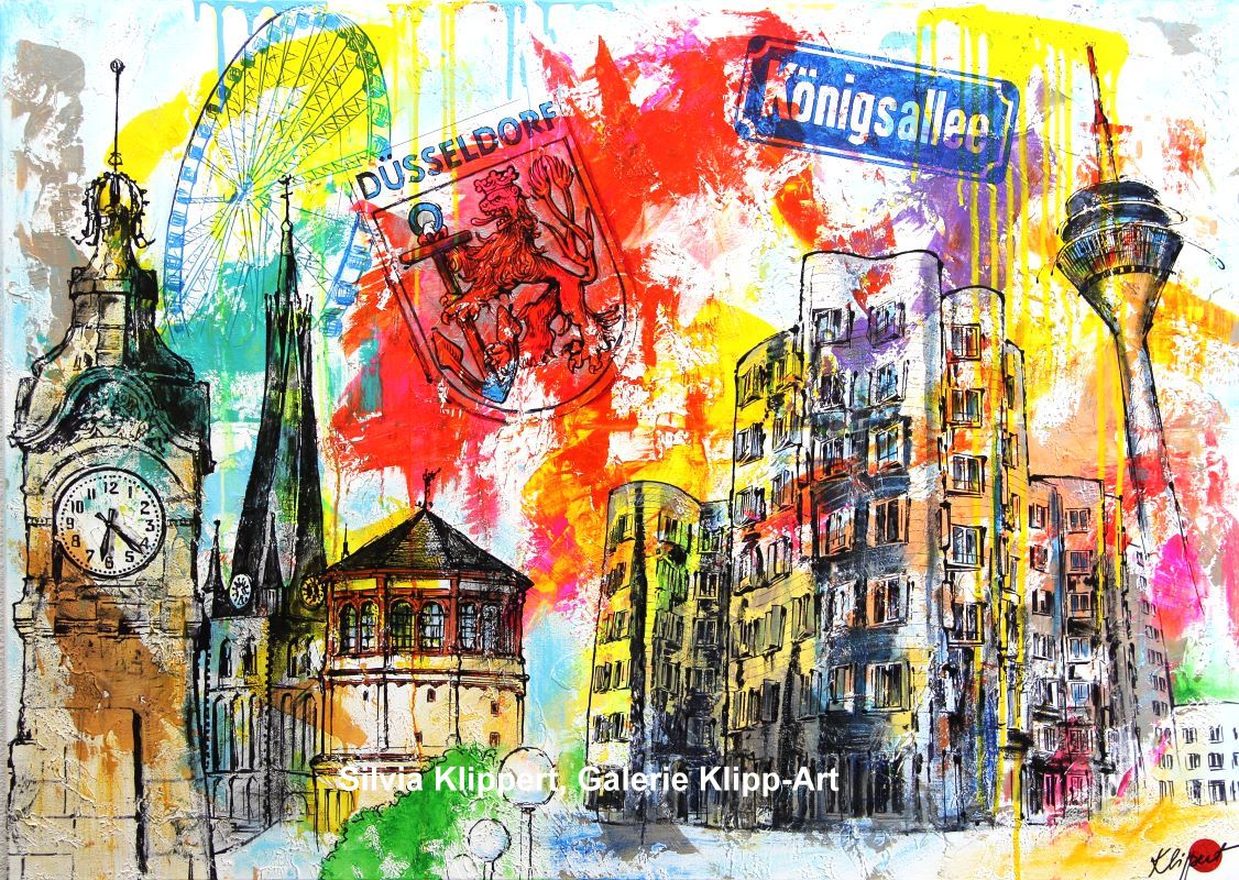 Dsseldorfer Pop-Art Collage, Gemlde, Unikat